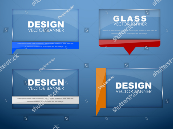 Glass Banner Design Vector