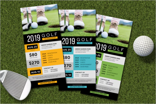 Golf Rack Card Template