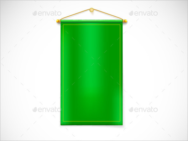 Green Pennant Banner Template