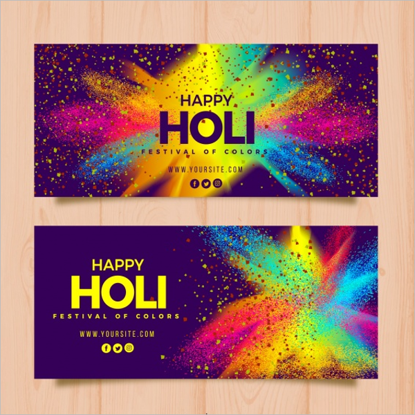 Holi Banner Template