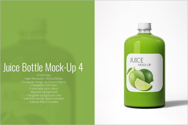 Juice Bottle Mockup Best Design