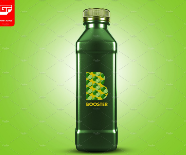 Juice Bottle Mockup PSD Design