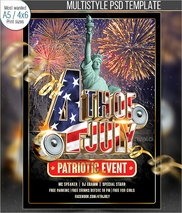 July Party Flyer Template