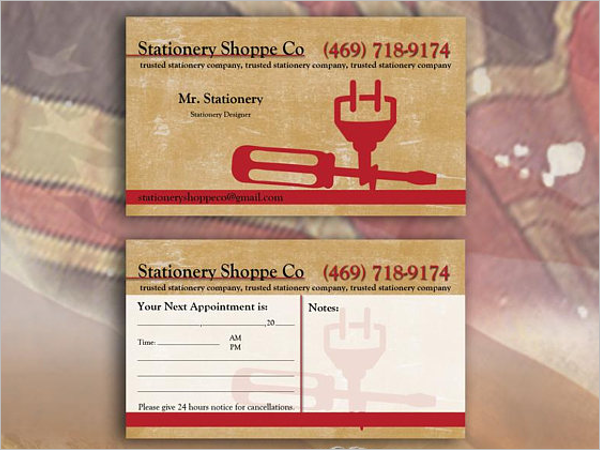 Licensed Electrician Business Card Design
