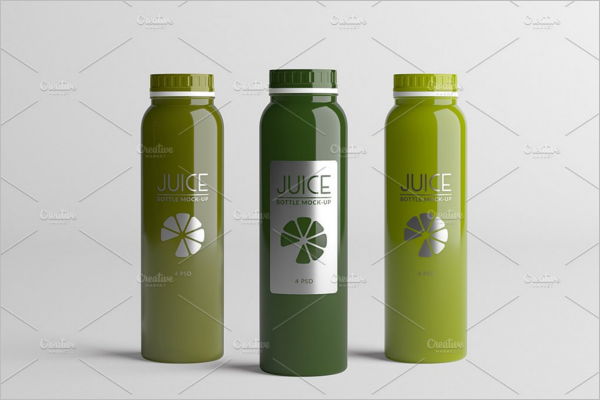 Long Juice Bottle Mockup Design