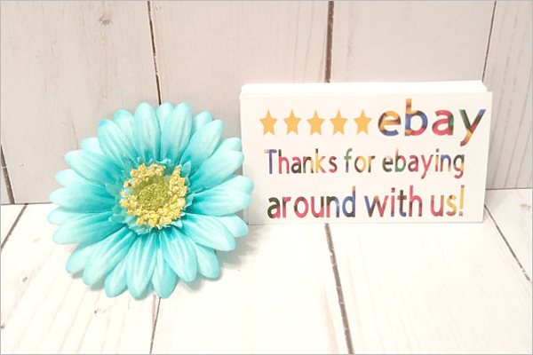 Online Store Thank You Business Card Template