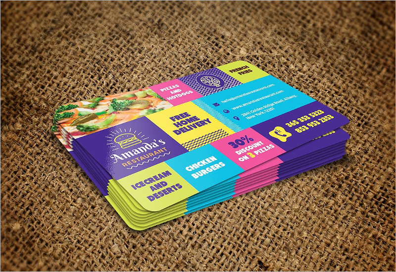 Minimal Restaurant Business Card Template