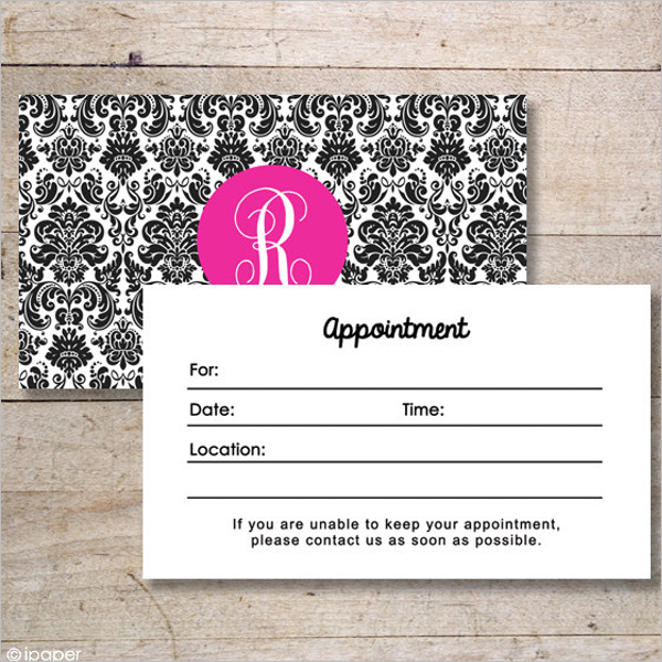 Multiple Appointment Card Design