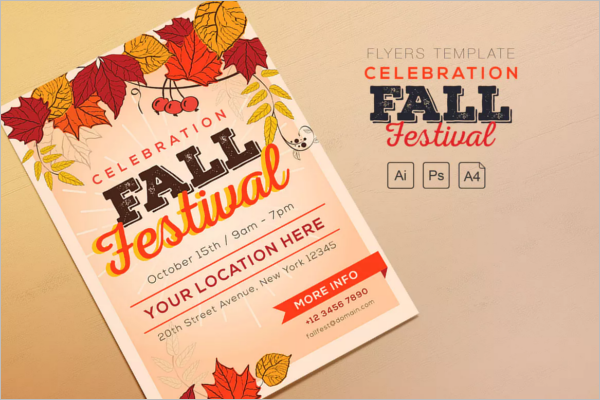 Orange Fall Flyer Template