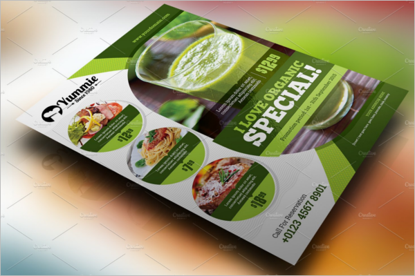 Organic Food Restaurant Design Flyer