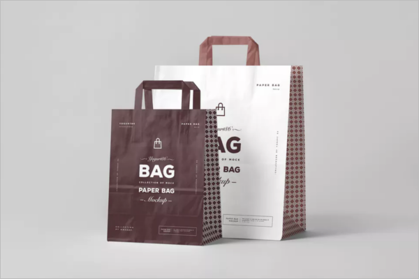 Paper Bag DesignÂ  Mockup