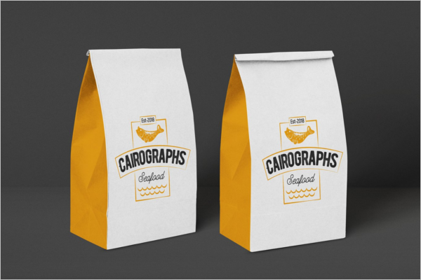 Paper Food Bag Mockup Design