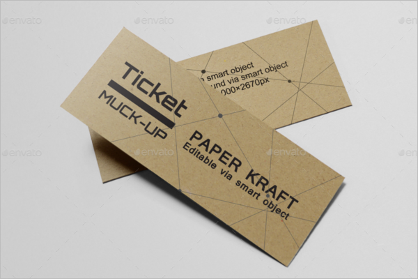 Paper Ticket Mockup Design