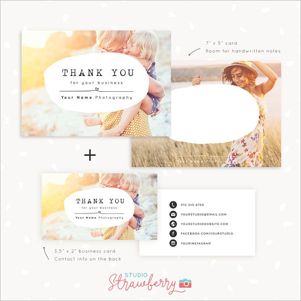 Photography Business Thank You Card Template