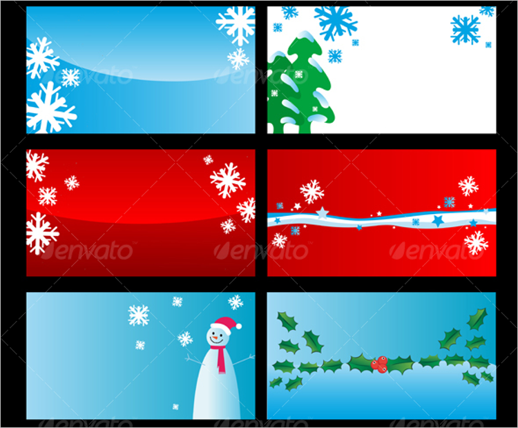 Plane Christmas Business Card Design