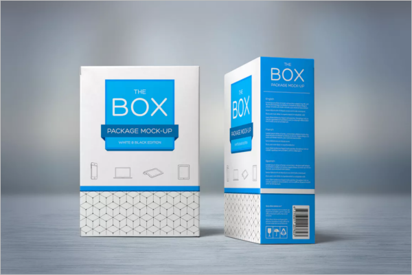 Plastic Box Tea Packaging Mockup