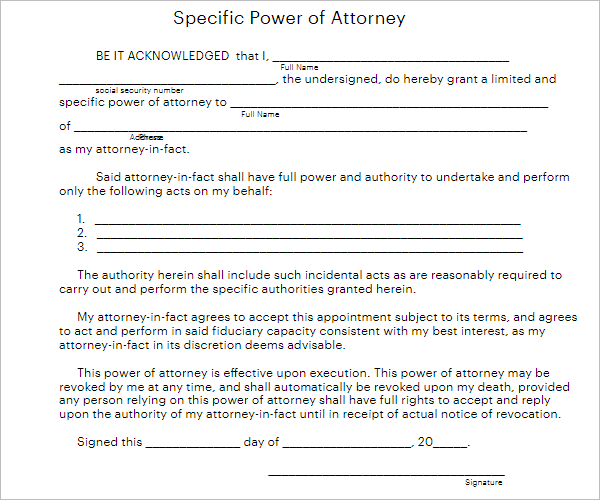 22+ Free Power Of Attorney Forms PDF, Word Formats