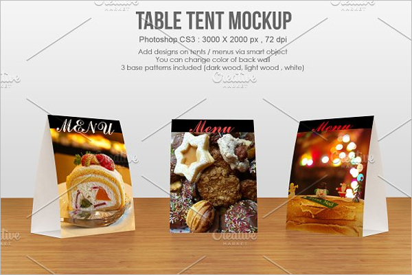 Premium Table Tent Card Mockup Template