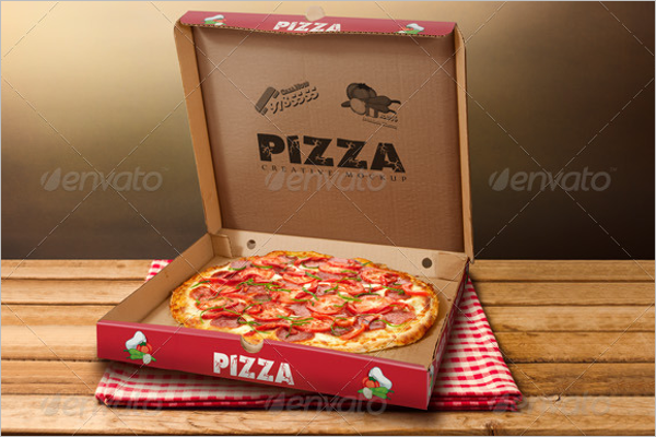Realistic Open Pizza Box Mockup Design