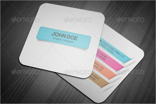 Realistic Square Business Card Design