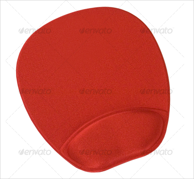 Red Mouse Pad Mockup Design