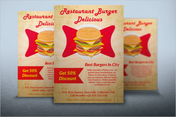 Restaurant Burger Food Flyer PSD