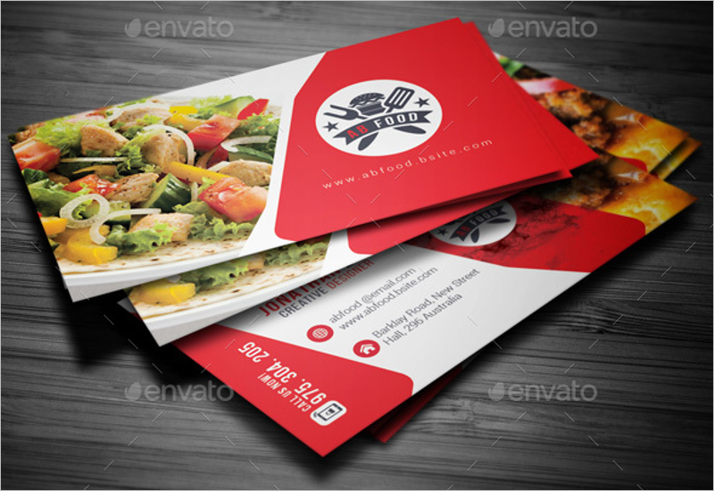 Restaurant Business Card PSD Template