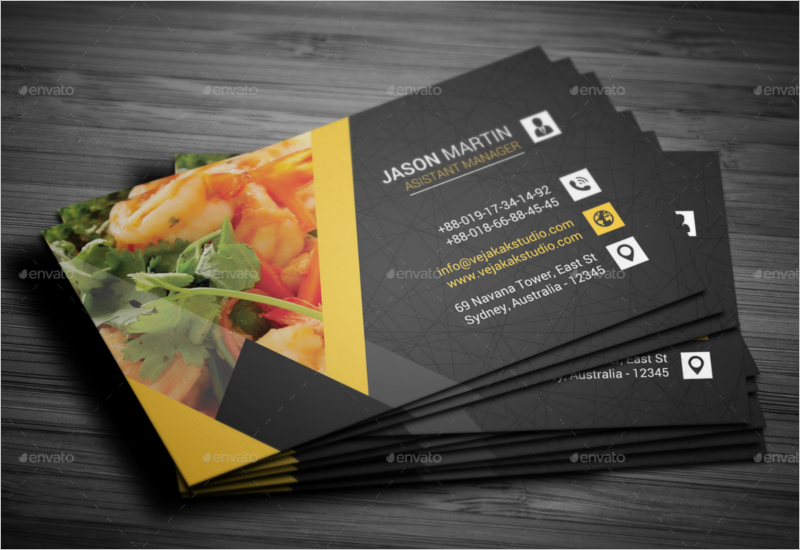 Restaurant Business Card Vector Template