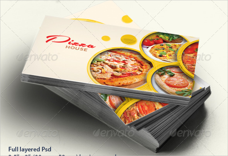 Restaurant Pizza Business Card Template