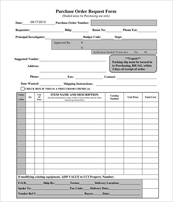Retail ProductÂ  Order Form Template