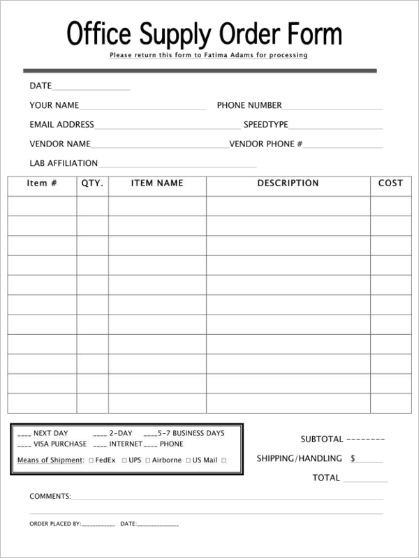 13+ Retail Order Form Templates Free Word, PDF, Excel Formats