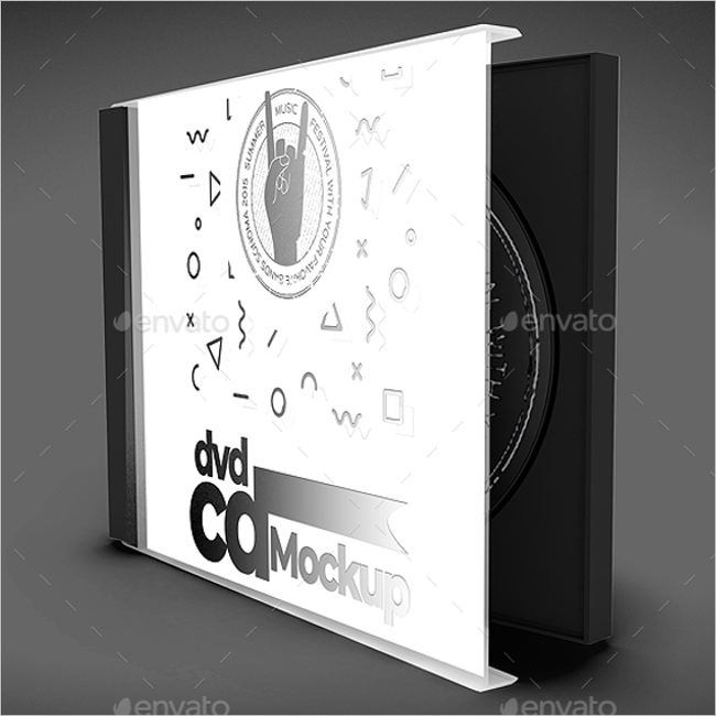 Retro CD Cover Mockup Design