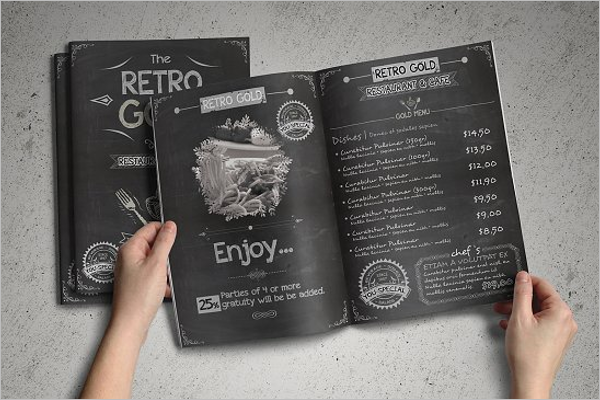 Retro Cafe Menu Design