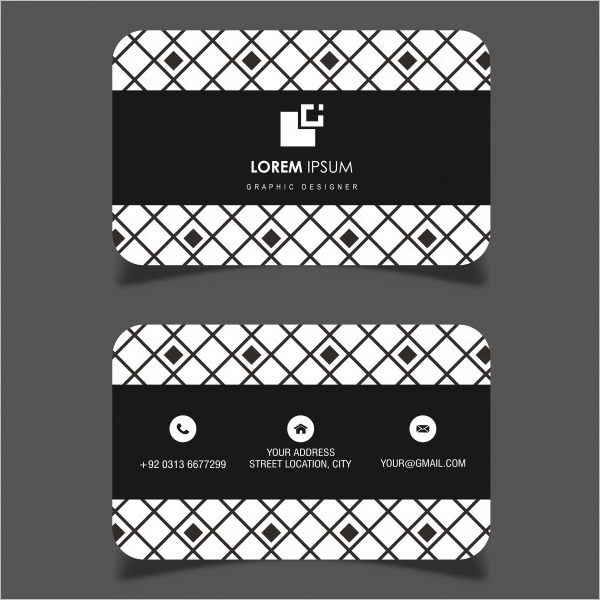 Sample Black & White Business Card Template