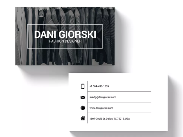 Sample Fashion Business Card Template