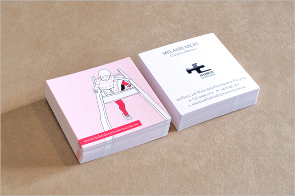 Sample Personalised Square Business Card