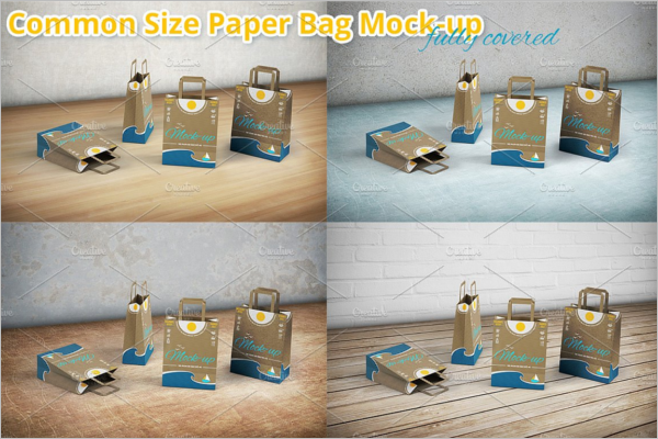 Shopping Paper Bag Mockup Design