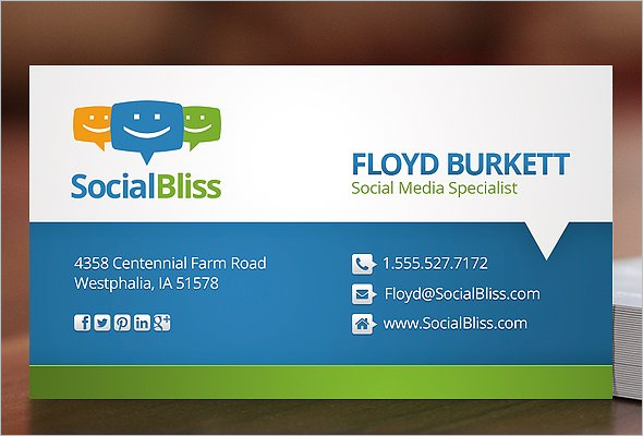 Social Media Business Card Template