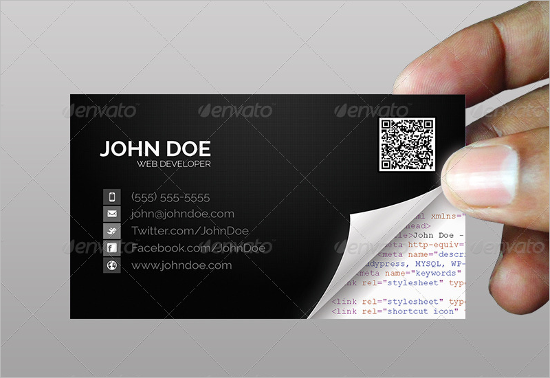 Software Developer Business Card Design