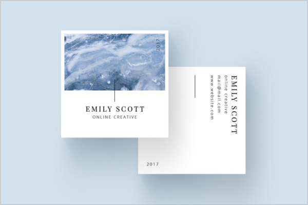 Square Business Card Template PSD