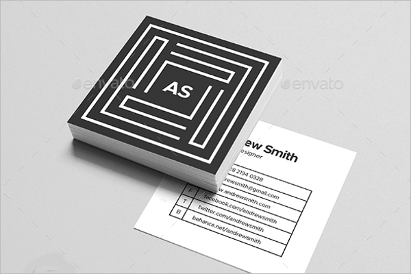 Square Personal Business Card Template