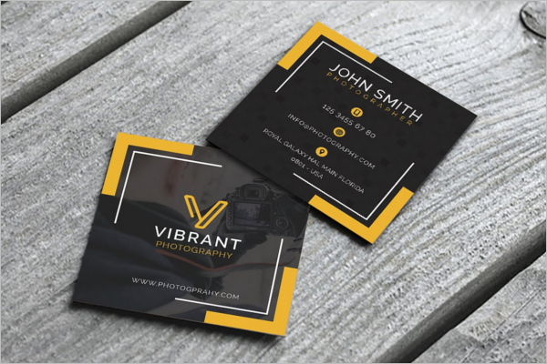 Square Photography Business Card Design