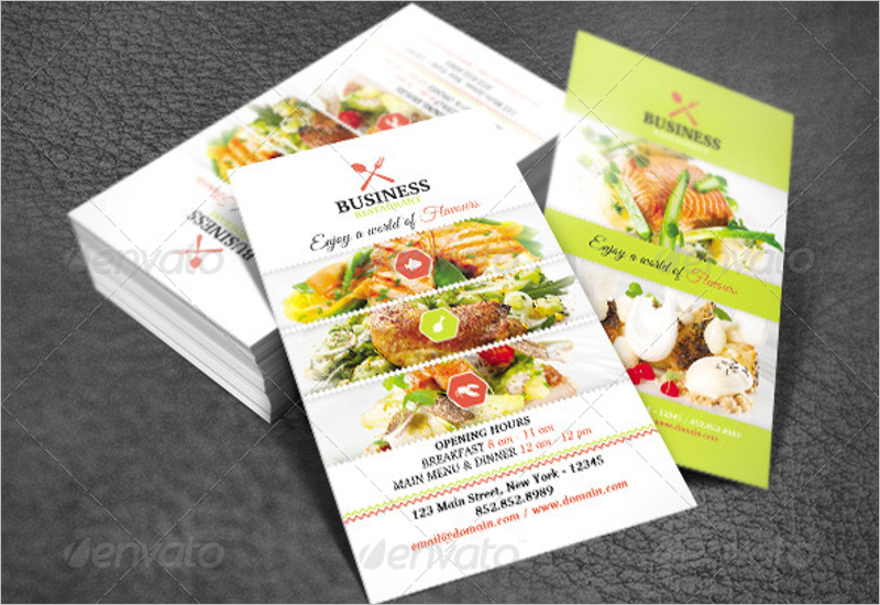 Standard Restaurant Business Card Template