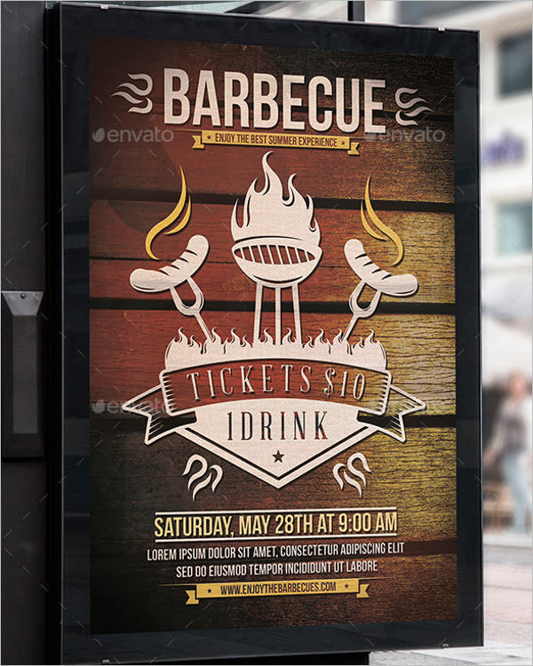 Summer Party BBQ Flyer Template