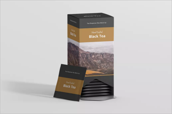 Tea Packaging Box Mockup