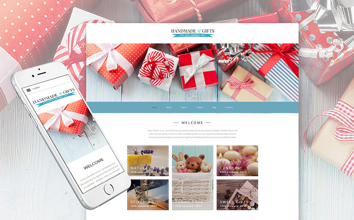 Handmade & Gifts - Crafts Blog and Gift Store Joomla Template