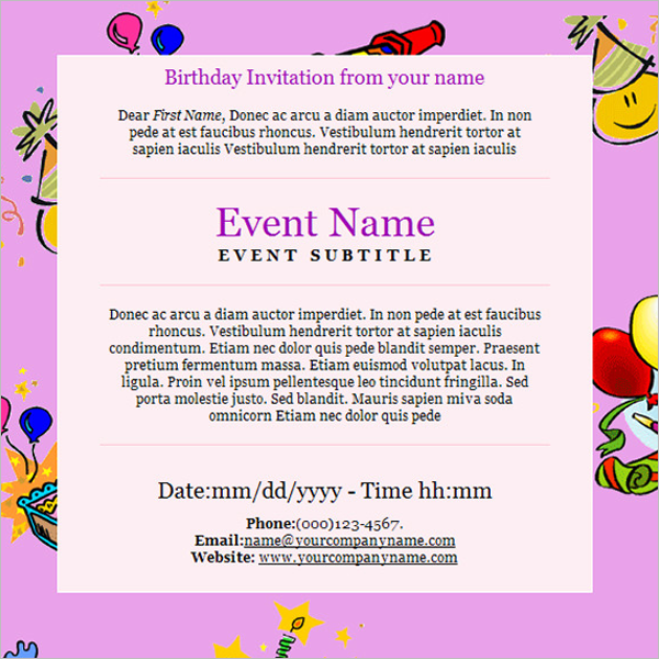 Birthday Party Email To Employees