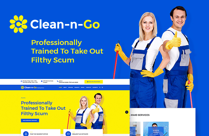 Clean-n-Go - Cleaning Services WordPress Theme