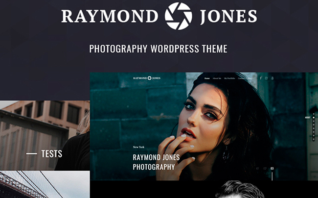 Raymond Jones - Photographer Portfolio Landing Page WordPress Theme