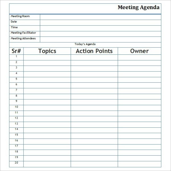 31+ Simple Agenda Templates Free Word, PDF Format Examples